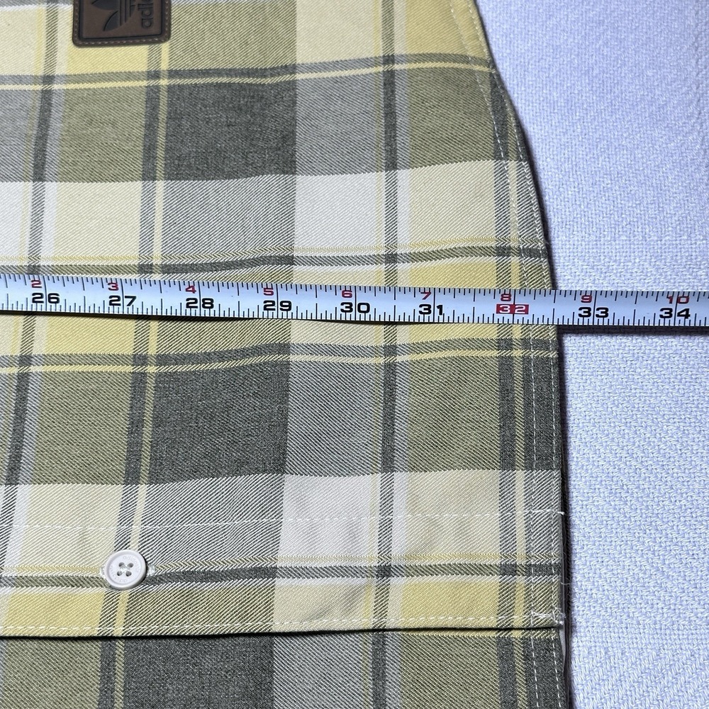 NEW Adidas Flannel Shirt Rain Jacket Mens XL Yellow Plaid Water Repellent NWT - Picture 11 of 14